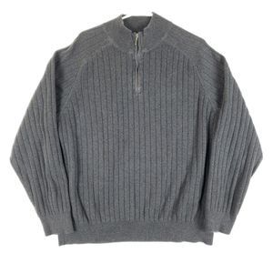 Merona Sweater Mens XL Gray Mock Neck Pullover Sweatshirt